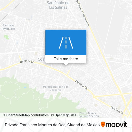 Privada Francisco Montes de Oca map