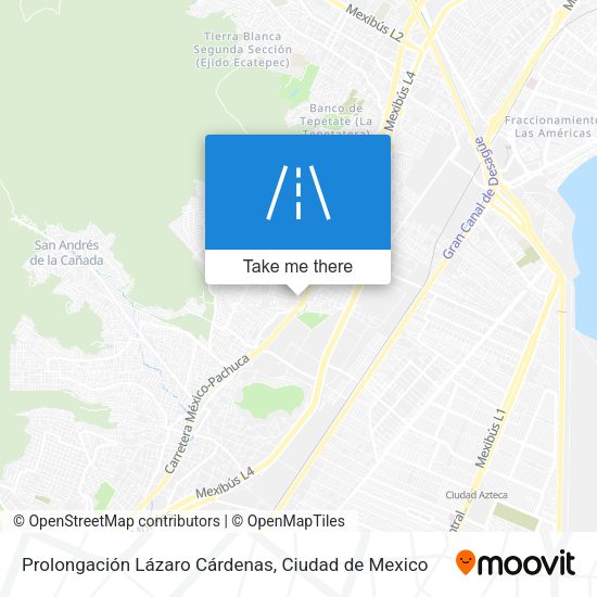 Mapa de Prolongación Lázaro Cárdenas