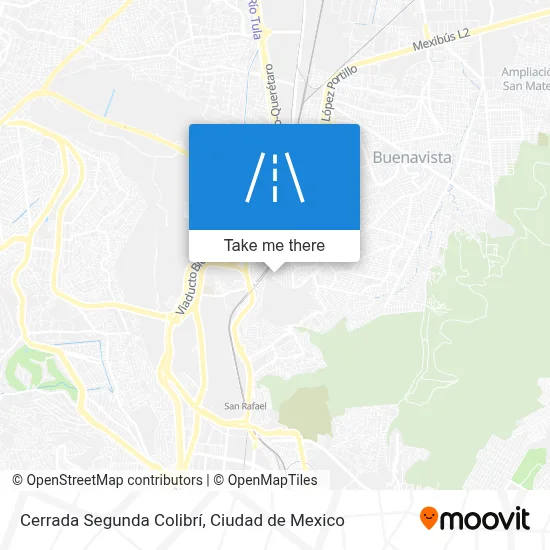 Cerrada Segunda Colibrí map