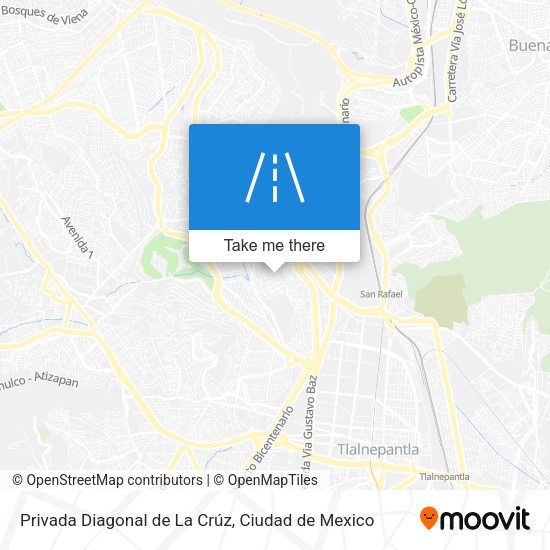 Privada Diagonal de La Crúz map