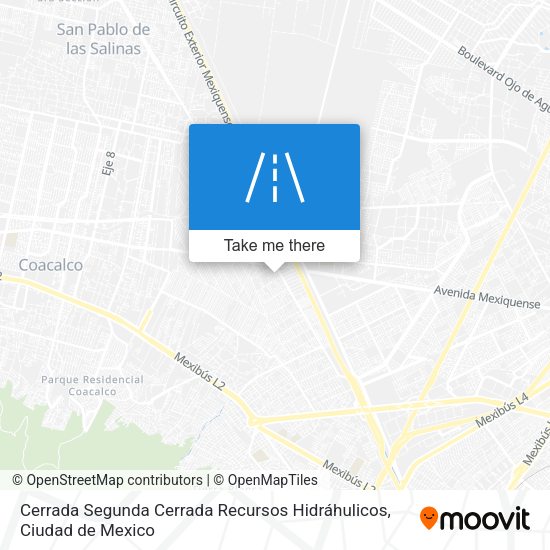 Mapa de Cerrada Segunda Cerrada Recursos Hidráhulicos