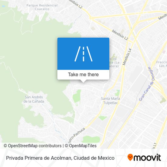 Privada Primera de Acolman map