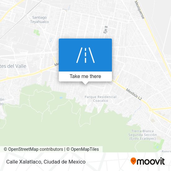 Calle Xalatlaco map