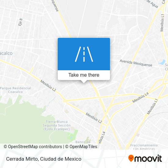 Cerrada Mirto map