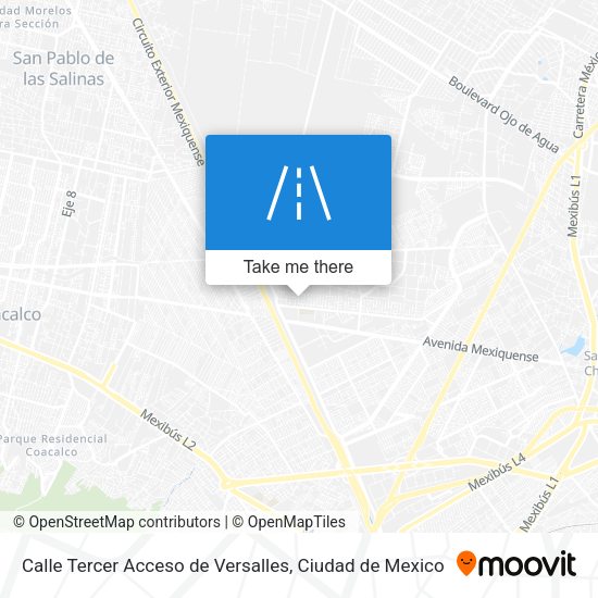 Mapa de Calle Tercer Acceso de Versalles