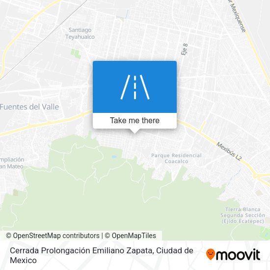 Mapa de Cerrada Prolongación Emiliano Zapata