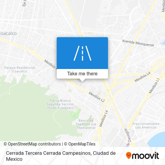Cerrada Tercera Cerrada Campesinos map