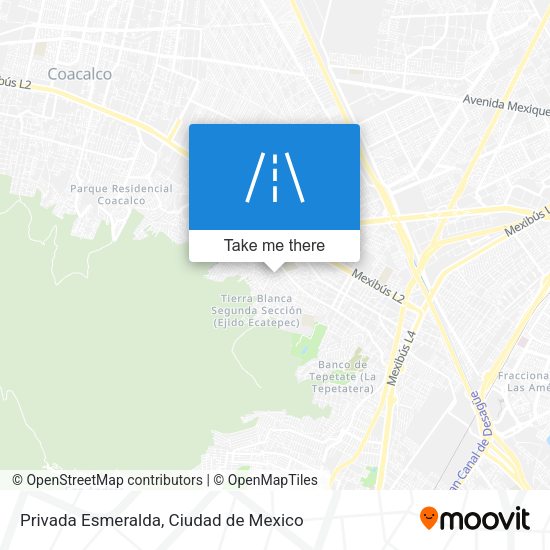 Privada Esmeralda map