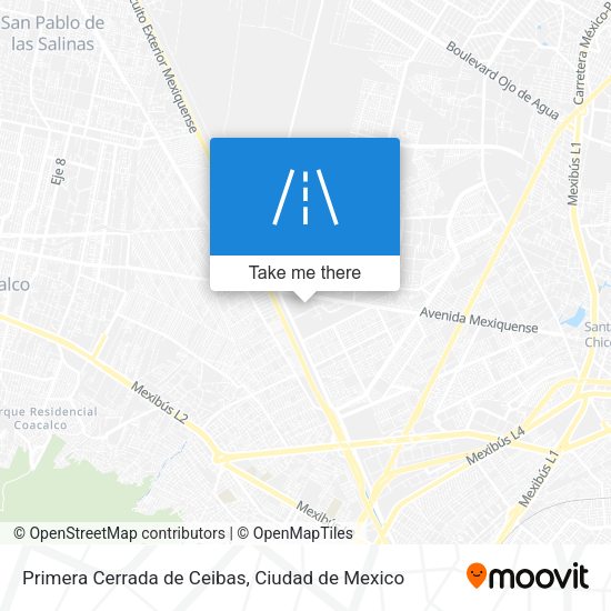 Primera Cerrada de Ceibas map