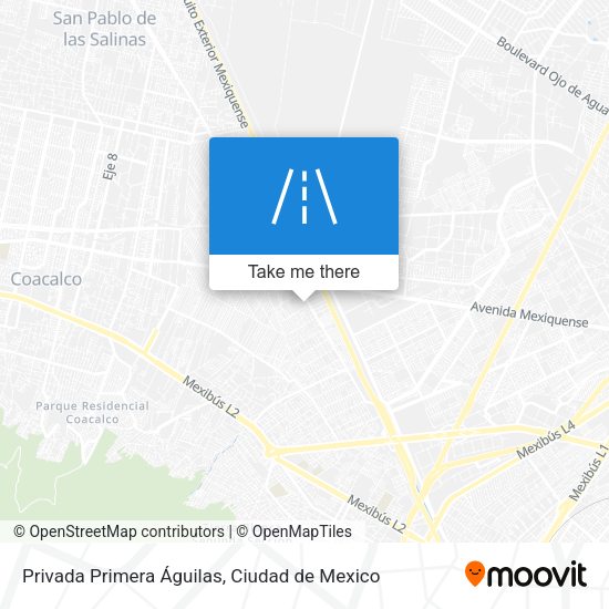 Privada Primera Águilas map