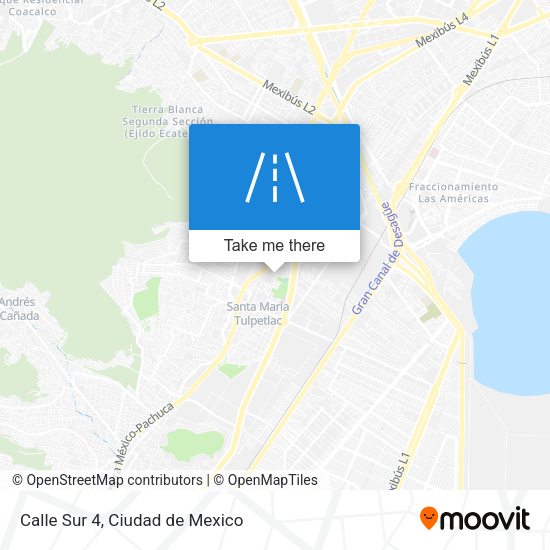 Mapa de Calle Sur 4