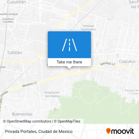 Privada Portales map