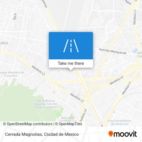 Cerrada Magnolias map