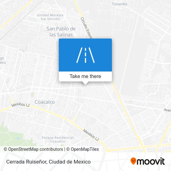 Mapa de Cerrada Ruiseñor