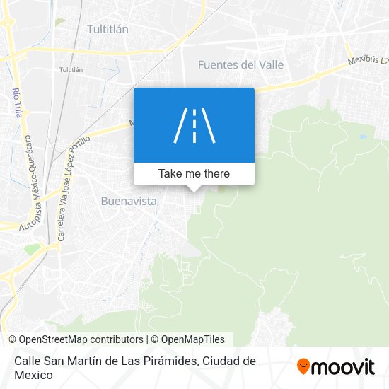 Mapa de Calle San Martín de Las Pirámides