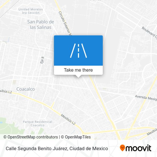 Mapa de Calle Segunda Benito Juárez