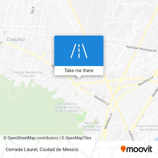 Cerrada Laurel map