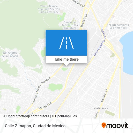 Mapa de Calle Zimapan
