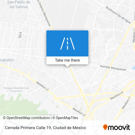 Mapa de Cerrada Primera Calle 19