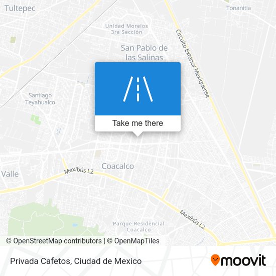 Privada Cafetos map