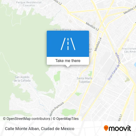 Mapa de Calle Monte Alban