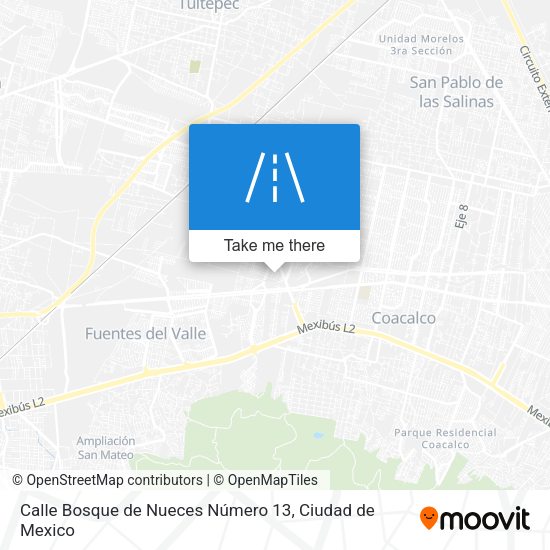 Mapa de Calle Bosque de Nueces Número 13