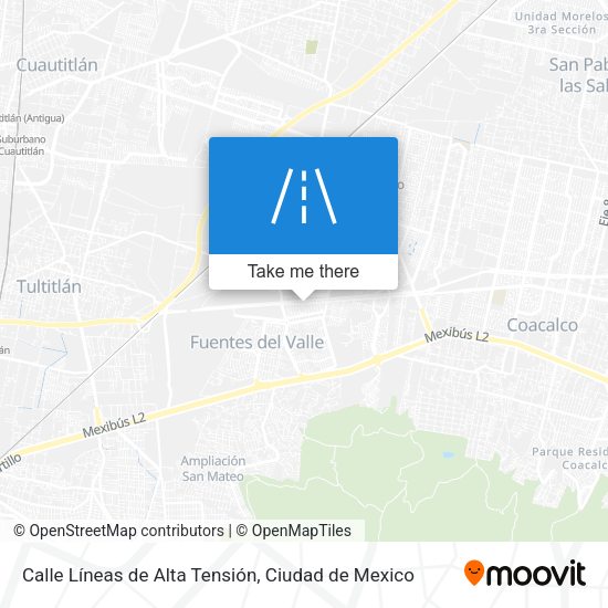 Mapa de Calle Líneas de Alta Tensión