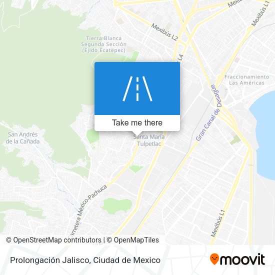 Prolongación Jalisco map