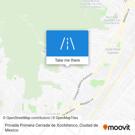 Mapa de Privada Primera Cerrada de Xochitenco