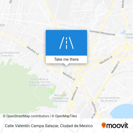 Mapa de Calle Valentín Campa Salazar