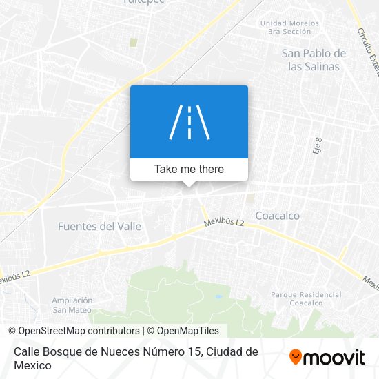 Mapa de Calle Bosque de Nueces Número 15