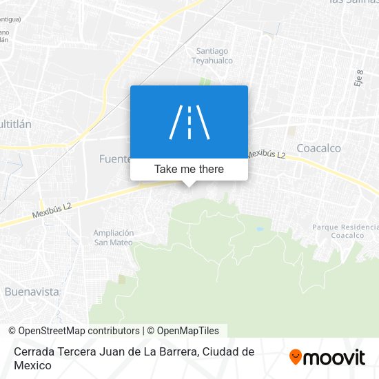 Mapa de Cerrada Tercera Juan de La Barrera