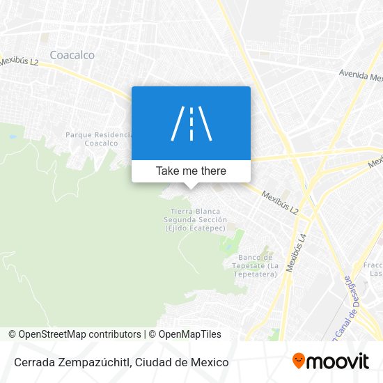 Cerrada Zempazúchitl map