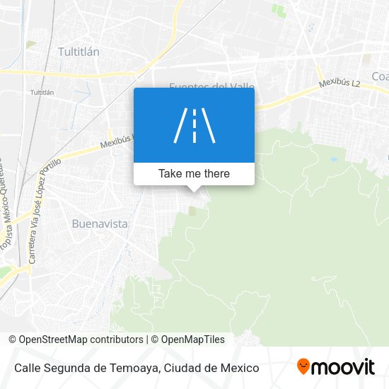 Mapa de Calle Segunda de Temoaya