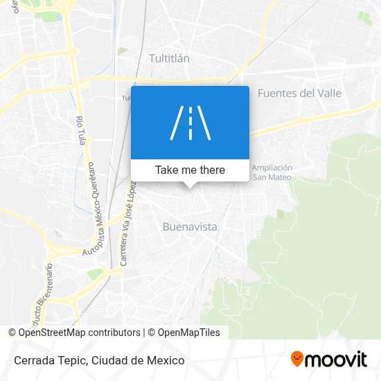 Cerrada Tepic map