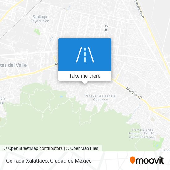Cerrada Xalatlaco map
