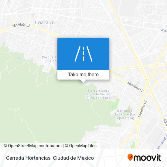 Mapa de Cerrada Hortencias