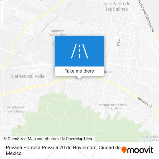 Mapa de Privada Primera Privada 20 de Noviembre