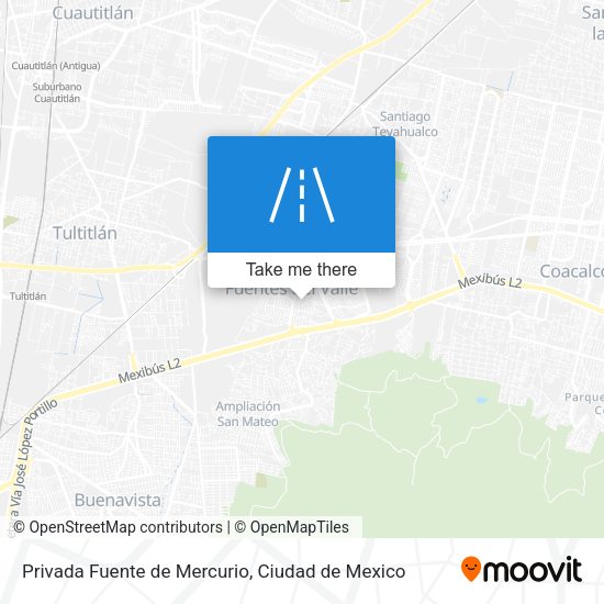 Mapa de Privada Fuente de Mercurio