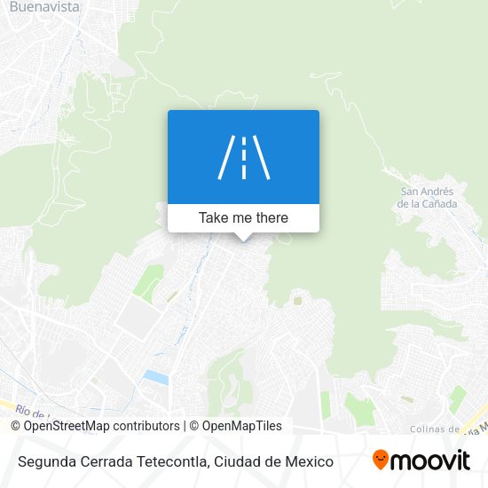 Mapa de Segunda Cerrada Tetecontla