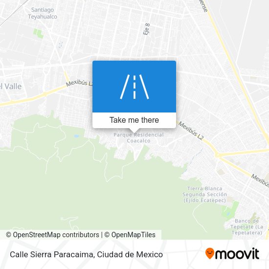 Calle Sierra Paracaima map