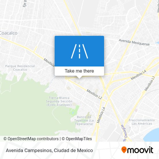 Mapa de Avenida Campesinos