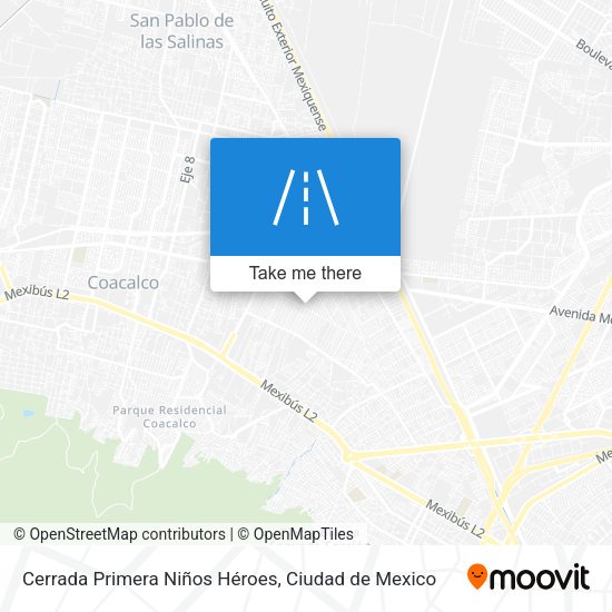 Mapa de Cerrada Primera Niños Héroes