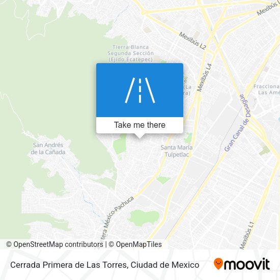 Mapa de Cerrada Primera de Las Torres