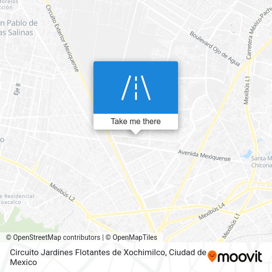 Circuito Jardines Flotantes de Xochimilco map