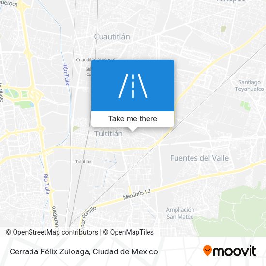 Cerrada Félix Zuloaga map
