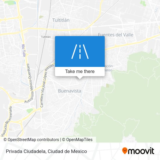 Privada Ciudadela map