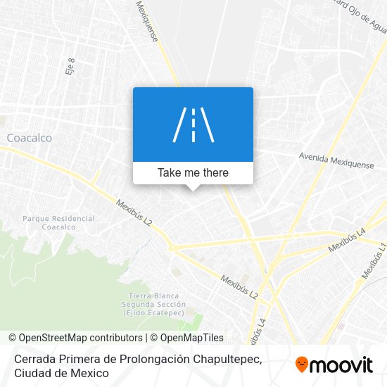 Cerrada Primera de Prolongación Chapultepec map