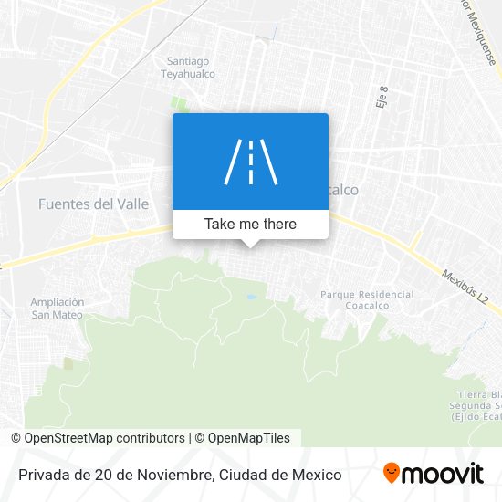 Privada de 20 de Noviembre map