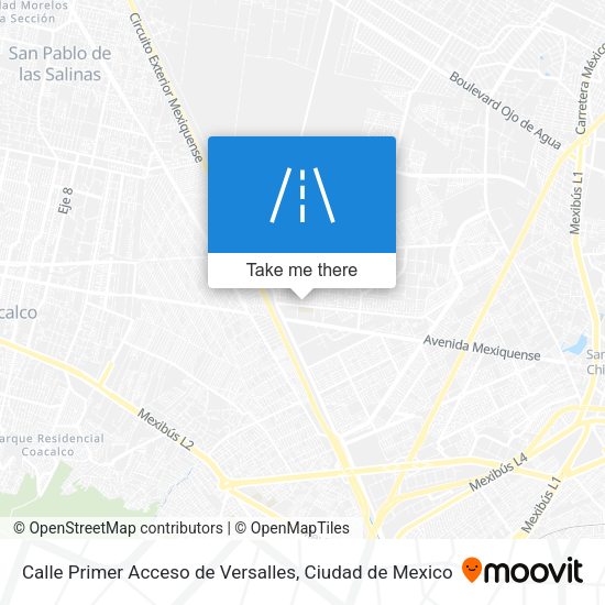 Calle Primer Acceso de Versalles map